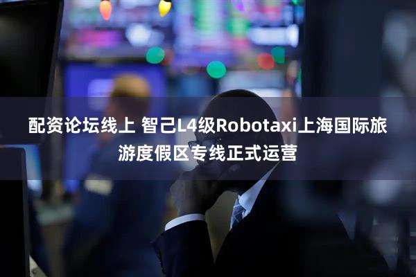配资论坛线上 智己L4级Robotaxi上海国际旅游度假区专线正式运营
